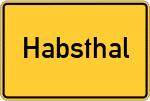 Place name sign Habsthal