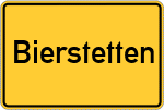 Place name sign Bierstetten