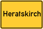 Place name sign Heratskirch