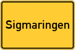 Place name sign Sigmaringen