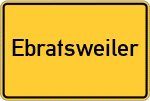 Place name sign Ebratsweiler