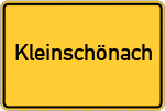 Place name sign Kleinschönach