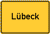 Place name sign Lübeck